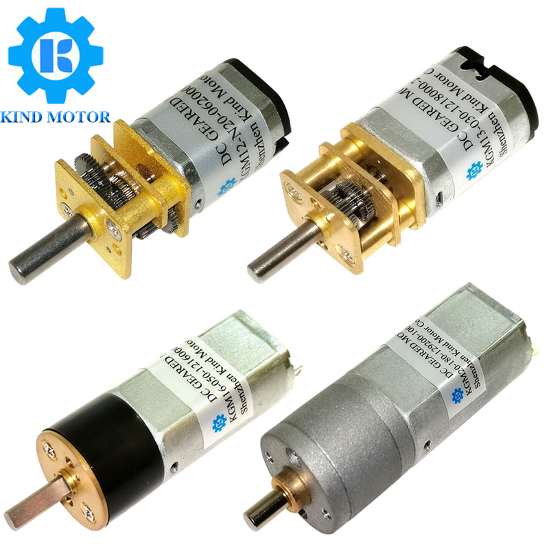 Micro motore a ingranaggi a corrente continua 1 10-1 1000 rapporto di ingranaggi 3V-12V tensione 10-2000 RPM 4 fori di montaggio