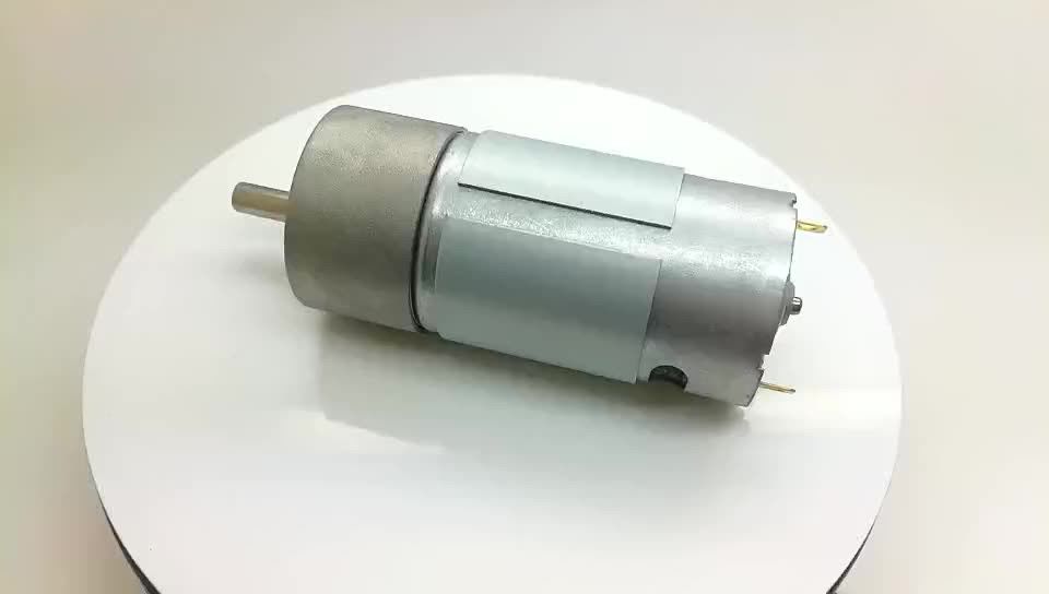 Motori a corrente continua a bassa potenza KGM37-555 a spazzola di carbonio riduttore della scatola di ingranaggi in metallo 6v 24v 37mm
