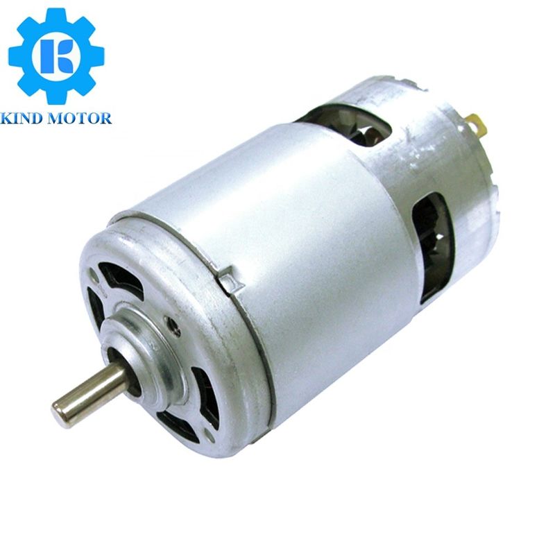 Motore ad alta coppia di 5 mm di lunghezza, doppio albero di diametro 42 mm di lunghezza, 45 mm di lunghezza, 12 V di corrente continua 18 V di 24 V di 36 V di RS-750 755 750 775 3000 giri al minuto 3600 giri al minuto 6000 giri al minuto
